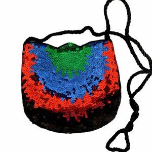 Sequin Regale Ltd. Vintage Purse Handbag Multi-colored